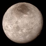 Charon, Pluto's largest moon.</br>